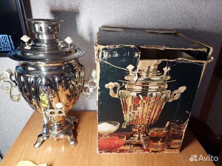 Электрический самовар тула СССР в коробке