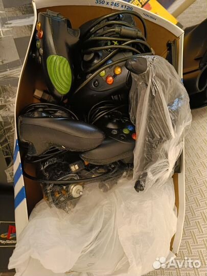 Провода + контроллеры для xbox 360 + диски для ps1