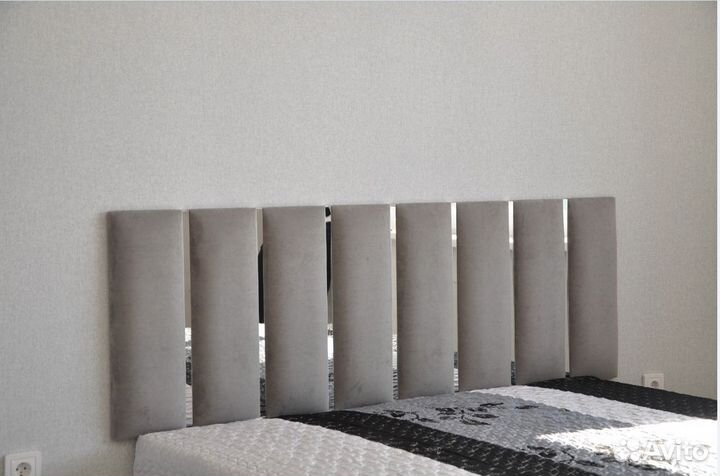 Мягкие стеновые панели с хром вставками