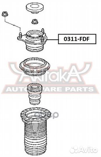 Опора амортизатора перед прав/лев 0311fdf asva