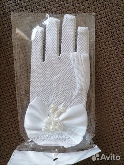Перчатки ажурные детские. Новые