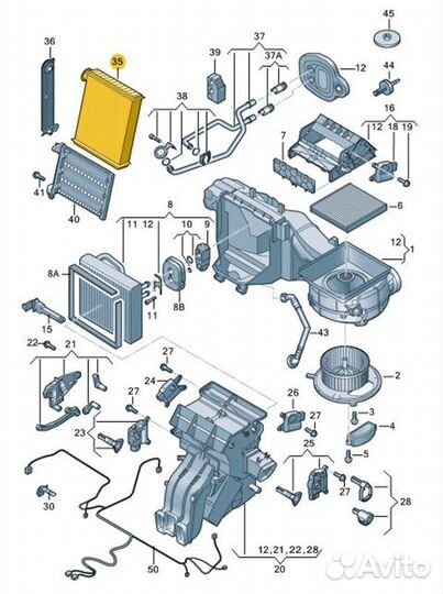 Радиатор отопителя (печки) Skoda Octavia cwva 2017