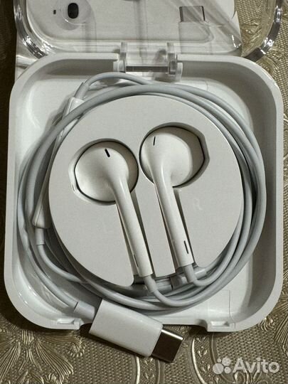 Наушники Apple EarPods with USB-C оригинал + чехол