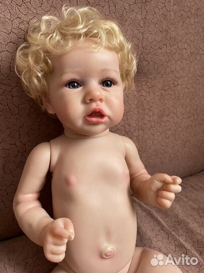 Кукла Реборн, 57 см, мальчик, Можно купать