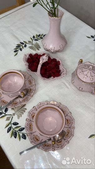 Чешский розовый фарфор