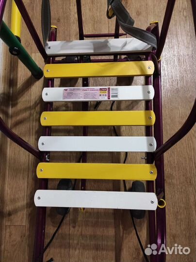 Детские санки с колесами Ника