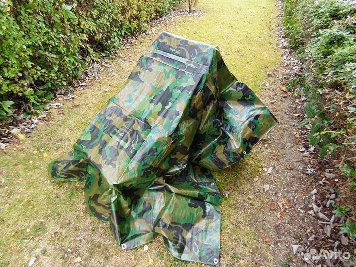 Тент камуфляжный с люверсами