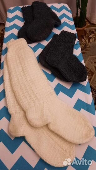 Натуральные шерстяные носки (новые)