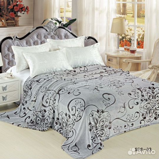 Плед покрывало велсофт