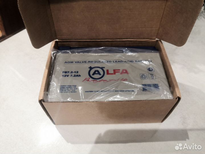 Аккумулятор ибп alfa FB 7.2-12 12V 7 Ah 12В 7.2Ач