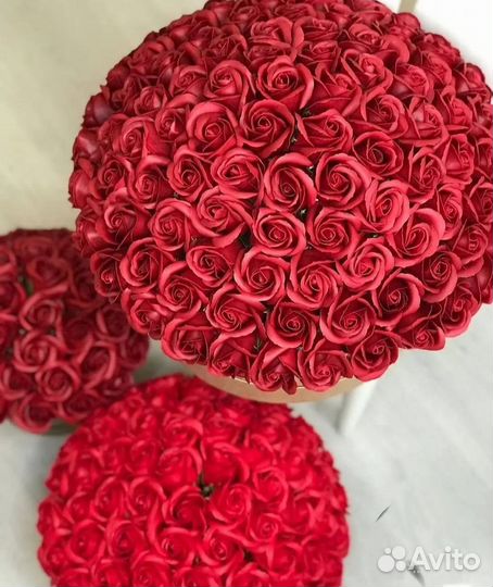 Букет цветы розы пионы из мыла в наличии