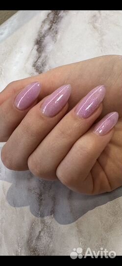 Маникюр наращивание, гипоаллеогенное покрытие