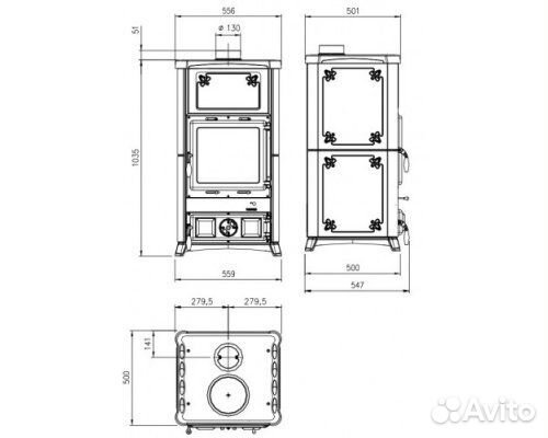 Печь-камин La Nordica Fedora BO