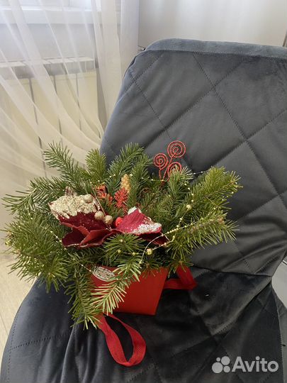 Новогодние композиции из живой хвои