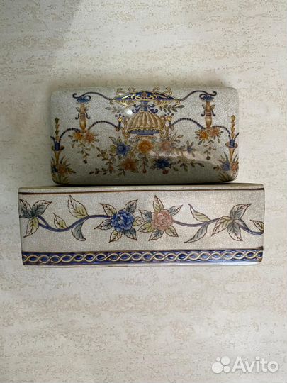 Винтажная керамическая шкатулка. Иран