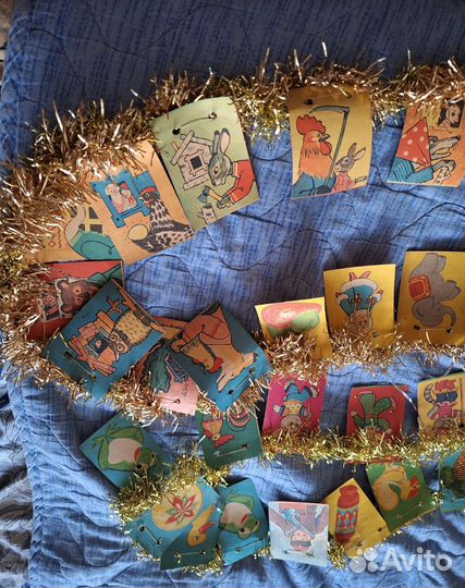 Флажки СССР новогодняя гирлянда