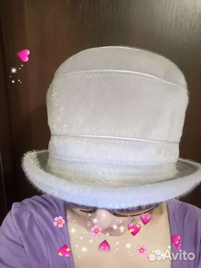 Шляпка женская серая, осень/зима