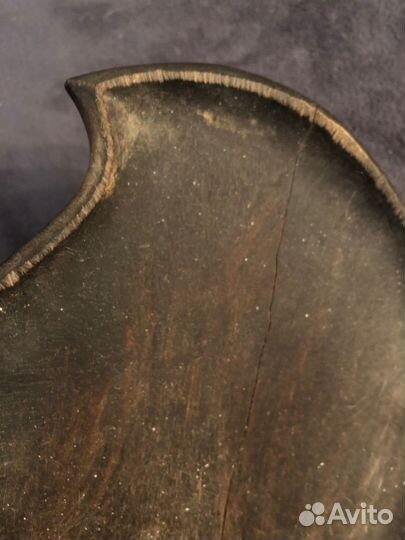 Поднос деревянный с резьбой старинный