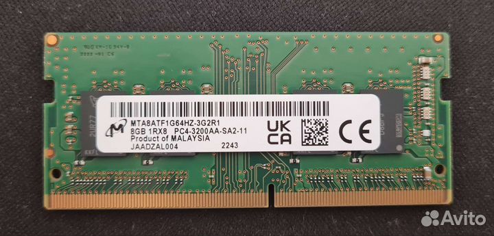 Оперативная память для ноутбука ddr4 8gb