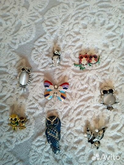 Брошки совы и другие