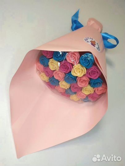 Букет - 29 Роз из Белого Шоколада