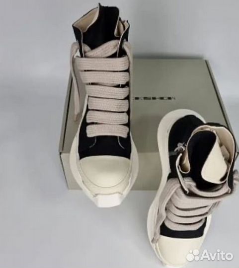 Rick owens ramones abstract fat lace high/low