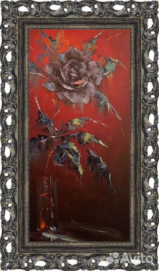 Картина маслом интерьерная Розы, Цветы