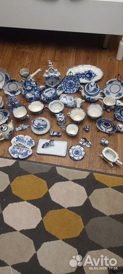 Фарфоровая посуда гжель