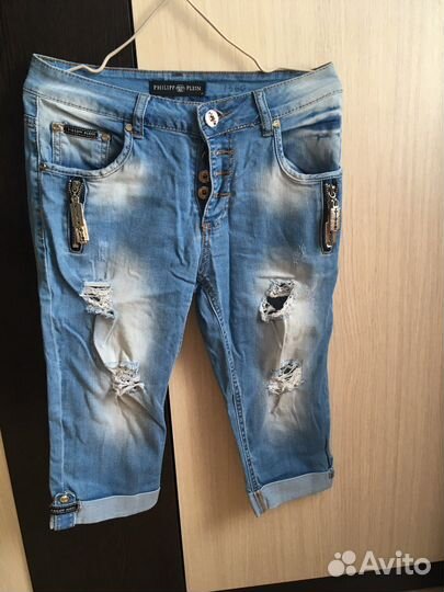 Бриджи джинсовые