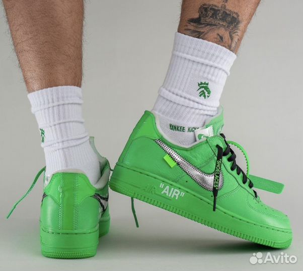 Off-White x Nike Air Force 1 Low Light Green Spark