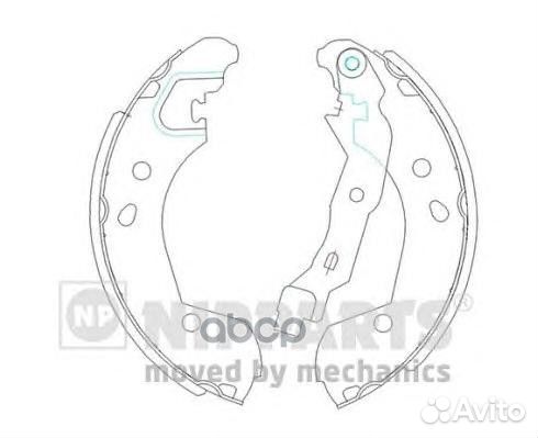 Колодки торм барабан к-т j3501055 Nipparts