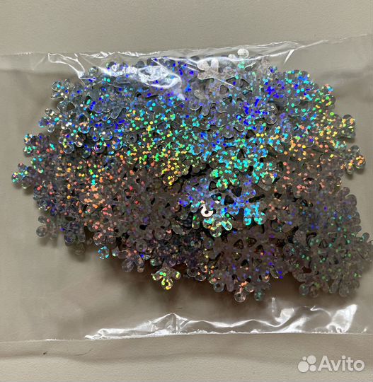 Снежинки галографические