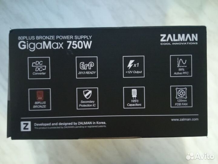 Блок питания Zalman GigaMax (gvii) 750W