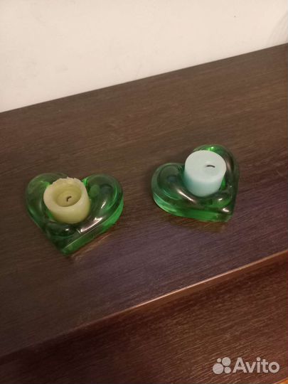 Подсвечник, 2 штуки, стекло, Нидерланды