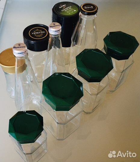 Банки, бутылочки стеклянные с крышками