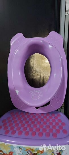 Подставка для ног детская и сидушка на унитаз