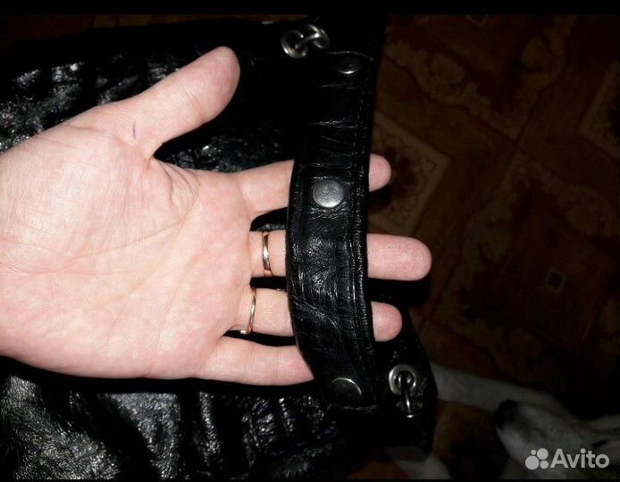 Сумка из нат.замши + блестящая кожа