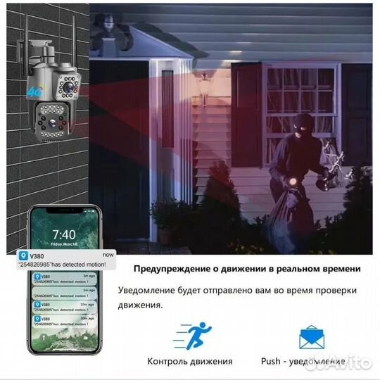 4g SIM камера видеонаблюдения - двойная