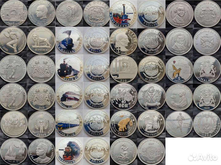 Серебряные монеты стран Африки