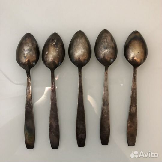 Ложки чайные 5шт мельхиор СССР