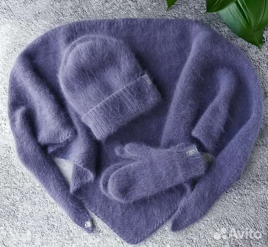 Шапка +косынка + варежки(комплект)