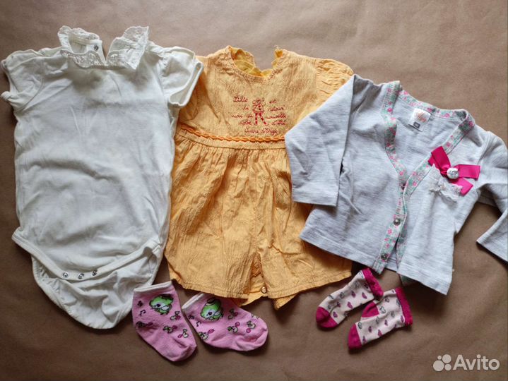 Вещи пакетом на девочку от 3 до 6 мес