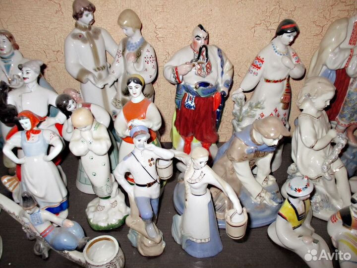 Фарфоровые статуэки Винтаж, коллекция более 100 шт