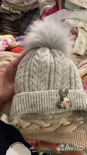 Шапка теплая детская для девочки