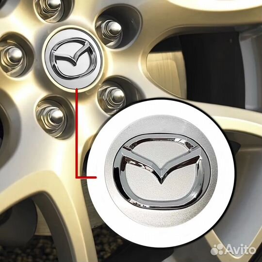 Колпачки на литые диски авто колпаки заглушки Mazd