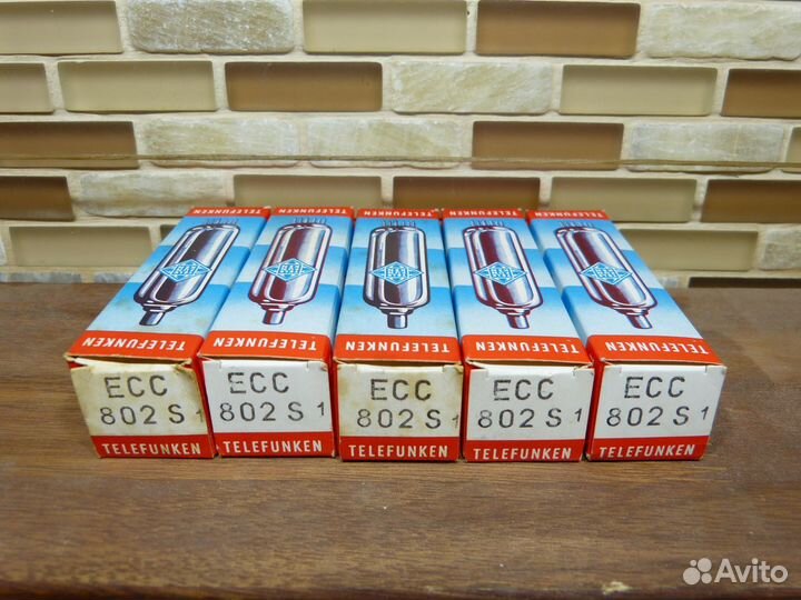 ECC802S Telefunken NOS NIB пара ламп