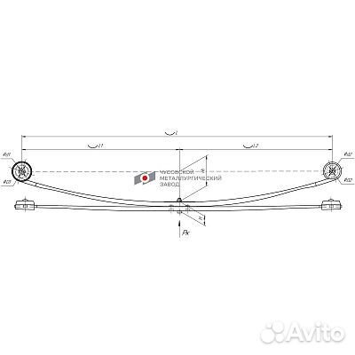 Рессора задняя для Ford Transit 2 листа