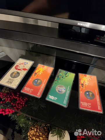 Монеты 25 р. Сочи цветные