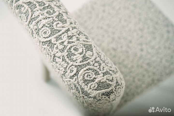 Набор чехлов на стулья со спинкой 6 шт, Кремовый