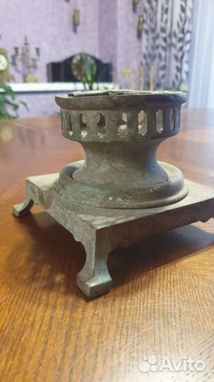 Старинная станина самовар на дровах